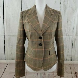 MICHAEL KORS Women's Size 8 CHECK PLAID 2 Btn